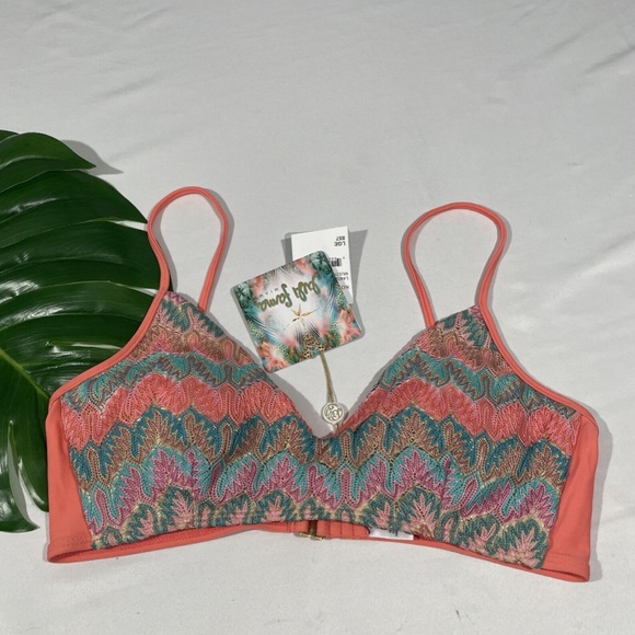 NEW $168 Luli Fama [ Large ] Fiego Divino Criss-Cross Bikini Top +‎ Bottom - Picture 6 of 16